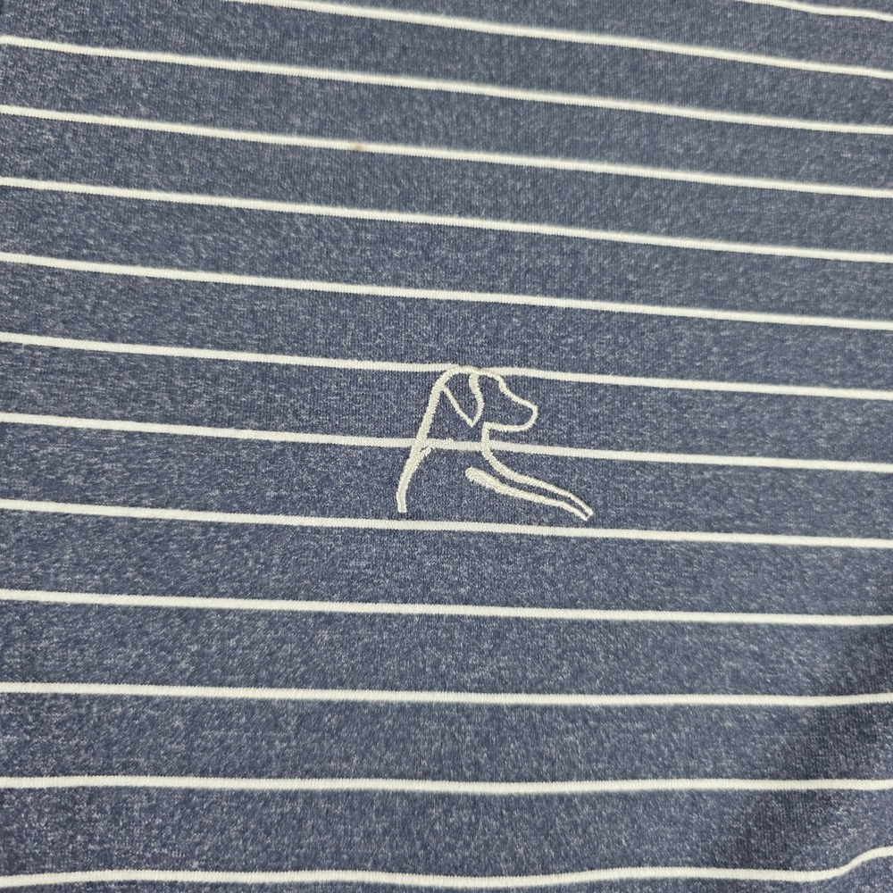 Rhoback Womens Medium Navy White Striped Quarter Zip Pullover Performance *Read - Picture 3 of 10
